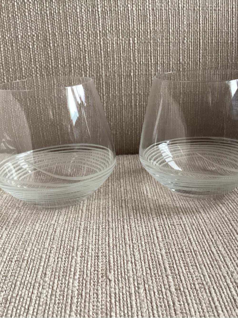 Rolf Glass Mid-Century Modern Double Old Fashioned Set.